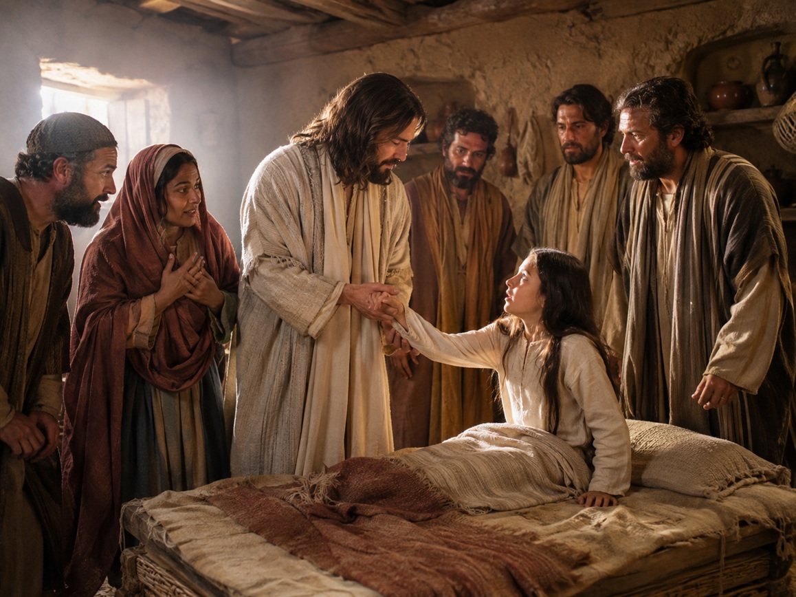 Jesus raising the daughter of Jairus
